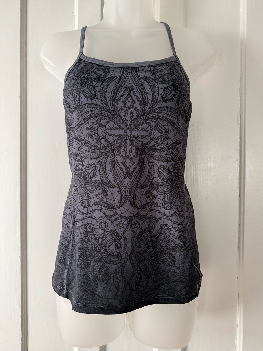 Athleta Charcoal Print Cami Tank